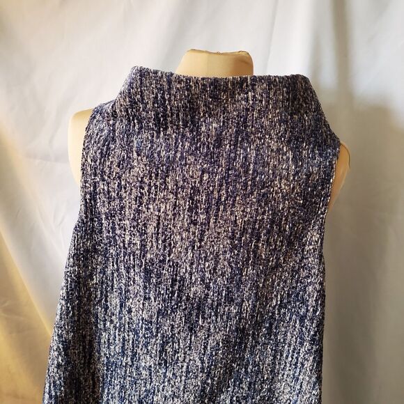 Thomasina Long Denim Weave Vest Cape, Very Unique Design - Picture 10 of 11